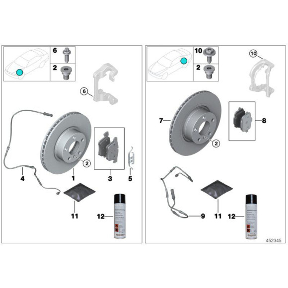 Klocki hamulcowe przód BMW F10 F10N F11 F11N 520d 520i 523i 518d 525d 528i 530i - 34116858047