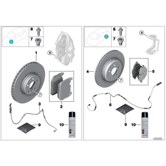 Klocki hamulcowe przód BMW F06 F10 M5 F12 F13 M6 - 34112284370