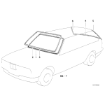 Uszczelka szyby tył BMW E30 Tournig 316i 318i 320i 324td 325i 325ix - 51311947248