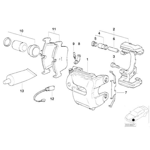 Klocki hamulcowe przód E36 E46 - Oryginał BMW - 34116761244