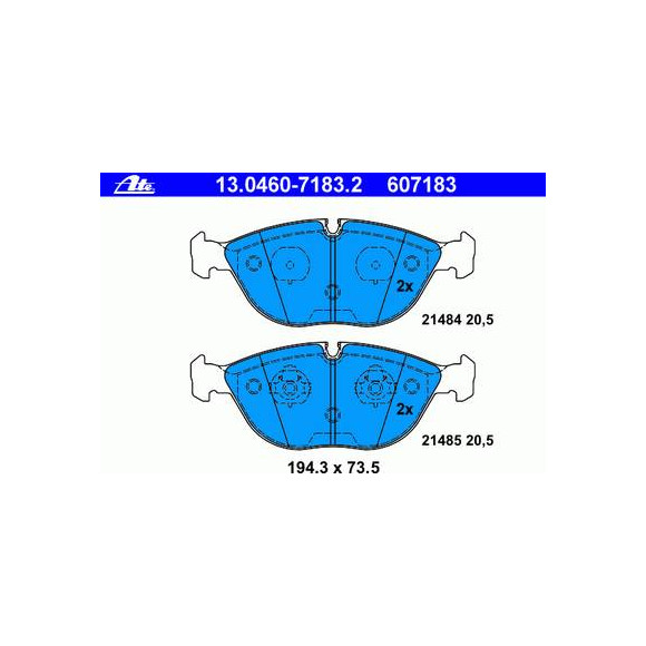 Klocki hamulcowe przód BMW E38 740d 750i 750iL Z8 - 34116761246