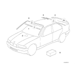 Osłona uszczelka szyby tył górna BMW E36 Coupe 316 318 320 323 325 328 M3 - 51311977608