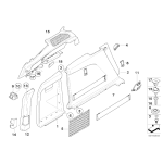 Klamra pasa górnego obudowy prawa BMW E70 X5 3.0si 4.8i 3.5d - 51479119106