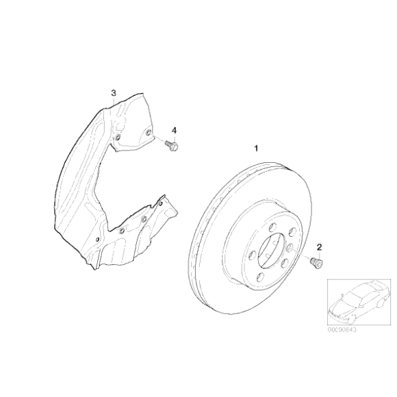 Tarcza hamulcowa przód BMW E65 E66 730i 730d 735i - 34116750265