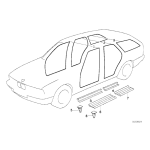 RXC60440 Klamra listwy progu BMW E34 518 520 525 530 535 540 M5 - 51471928808 - Części oryginalne BMW Łódź | Sklep internetowy BMW
