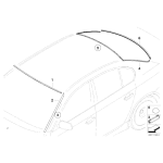 Osłona uszczelka szyby tył BMW E60 E60N 520 523 525 528 530 535 540 545 550 M5 - 51317027916
