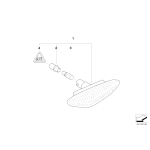 Kierunkowskaz boczny biały E60 E61 - Oryginał BMW - 63137165741