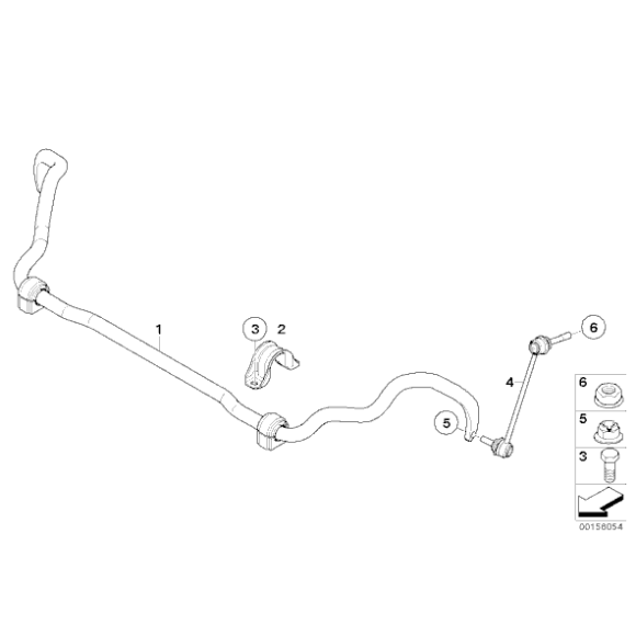Łącznik stabilizatora przód prawy BMW E70 E71 F15 F16 25d 28i 30d 35i 35d40d 40e 40i 50i M50d - 31356857624