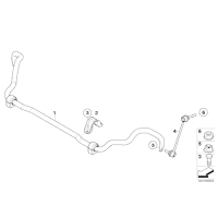 Łącznik stabilizatora przód prawy BMW E70 E71 F15 F16 25d 28i 30d 35i 35d40d 40e 40i 50i M50d - 31356857624