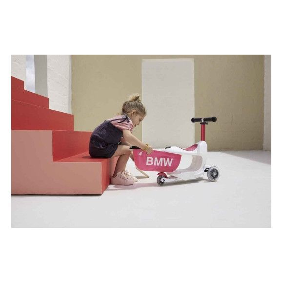 Kids Scooter deskorolka BMW biało malinowy - 80932450902