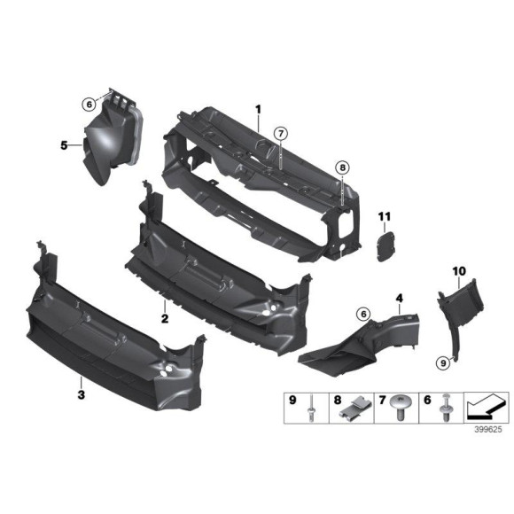 Kanał powietrza wlot hamulca lewy BMW F32 F33 F36 418 420 425 428 430 435 440 - 51747290611