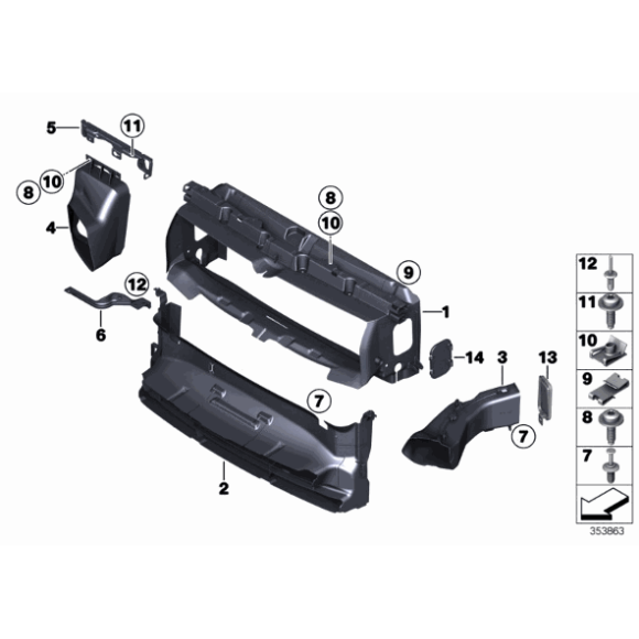 Kanał powietrza prawy BMW F22 F23 218 220 230 235 240 - 51748054418
