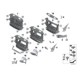 Kanał powietrza lewej kratki grila BMW X5 X6 F15 F16 F85 F86 M - 51747324139