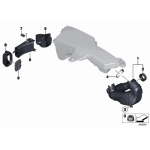 Kanał powietrza łącznik BMW F20 F21 F22 F23 F30 F31 F32 F33 F34 F36 E87 - 13718622986