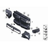 Kanał powietrza atrapa zderzaka przód wewnętrzna BMW F10 F11 F10N F11N 520 523 525 528 530 535 550 - 51748049708
