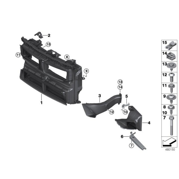 51747342491 Kanał powietrza hamulca lewy BMW F48 X1 18d 20d 20i 25d 28i - 51747342491 - Części oryginalne BMW Łódź | Sklep internetowy BMW