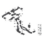 Kanał powietrza grzewczy prawy BMW F39 F45 F46 F48 X1 X2 214 216 218 220 225 - 51459263338