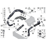 Kanał powietrza dół BMW F15 F16 X5 X6 35i 35iX SAV - 13718614548