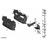Kanał powietrza chodnicy lewy BMW F48N X1 18i 20iX 20i 25iX 28i - 51118075924