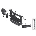 Kanał powietrza chłodnicy lewy BMW F85 F86 X5 X6 M - 51748056317
