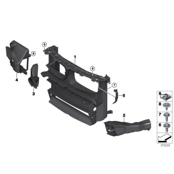 Kanał powietrza chłodnicy lewy BMW F85 F86 X5 X6 M - 51748056317
