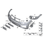 Kanał powietrza boczny przód prawy BMW F16 X6 28iX 30dX 35i 35iX 40dX 50iX M50dX  - 51118056506