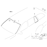 Osłona uszczelka szyby przód BMW E39 520d 520i 523i 525d 525i 528i 530i 530d 535i 540i M5 - 51318159784