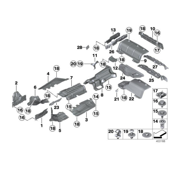 Izolacja termiczna wlewu paliwa BMW F30 F31 F32 F33 F34 F36 318 320 325 328 330 335 418 420 425 428 430 440 - 51487286136