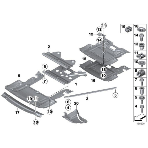 51757185113 Osłona silnika BMW F10 F01 F06 F07 F11 F12 F13 740 750 760 730 520 525 530 535 550 528 640 650 - 51757185113 - Części oryginalne BMW Łódź | Sklep internetowy BMW