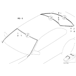 Uszczelka szyby tył dolna BMW E39 sedan 520 523 525 528 530 535 540 M5 - 51318159786