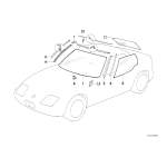 Klamra uchwyt mocowanie szyby przód BMW E30 E32 E34 Z1 - 51318177850