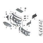 Izolacja dźwiękowa pokrywy silnika BMW F39 F48 X1 X2 16d 18dX 18d 18i 20dX 20d 20iX 20i 25dX 25iX 28iX 28i - 51487471230