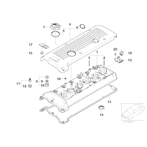 11127832034 Uszczelka pokrywy zaworów BMW E46 M3 Z3 Z4 M3.2 S54 - 11127832034 - Części oryginalne BMW Łódź | Sklep internetowy BMW