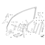 Prowadnica szyby lewa drzwi przód BMW E36 316 318 320 323 325 328 - 51328176365
