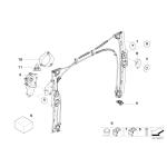 Podnośnik szyby elektryczny lewy MINI R50 R52 R53 One Cooper - 51337039451