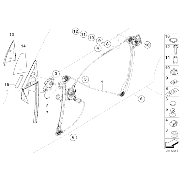 51338229105 Elektr.siłownik szyby przedni lewy - 51338229105 - Części oryginalne BMW Łódź | Sklep internetowy BMW