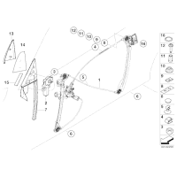 51338229105 Elektr.siłownik szyby przedni lewy - 51338229105 - Części oryginalne BMW Łódź | Sklep internetowy BMW