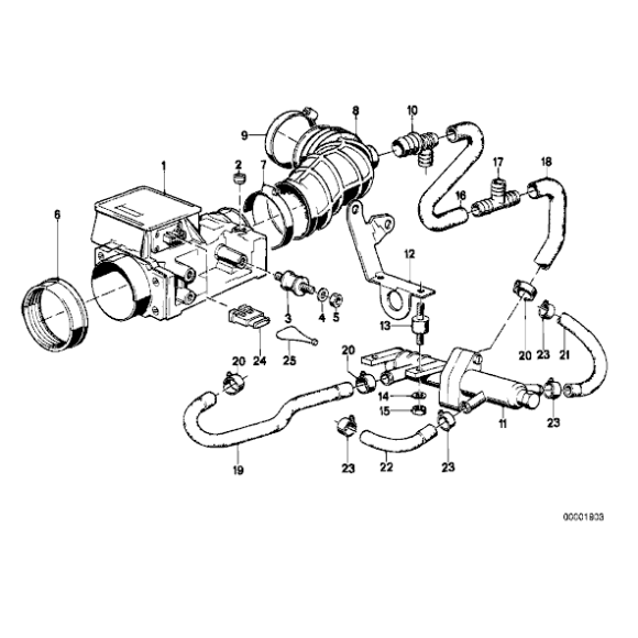 Guma przpływomierza BMW E30 323i 325e 320i - 13711285479