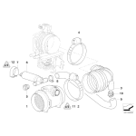 13541703726 Guma przepływomierza BMW E39 E38 523i 528i 728i prod do 09.1998r - 13541703726 - Części oryginalne BMW Łódź | Sklep internetowy BMW