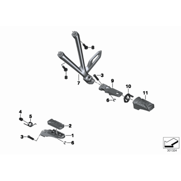Guma podnóżka BMW K23 K33 K49 K50 K51 K80 K81 - 46718530633