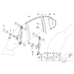 Podnośnik szyby tył BMW E46 sedan touring 316 318 320 323 325 328 330 - 51358212100