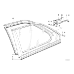 Uszczelka szyby tył BMW E30 Coupe 316 318 320 323 325 M3 - 51361904827