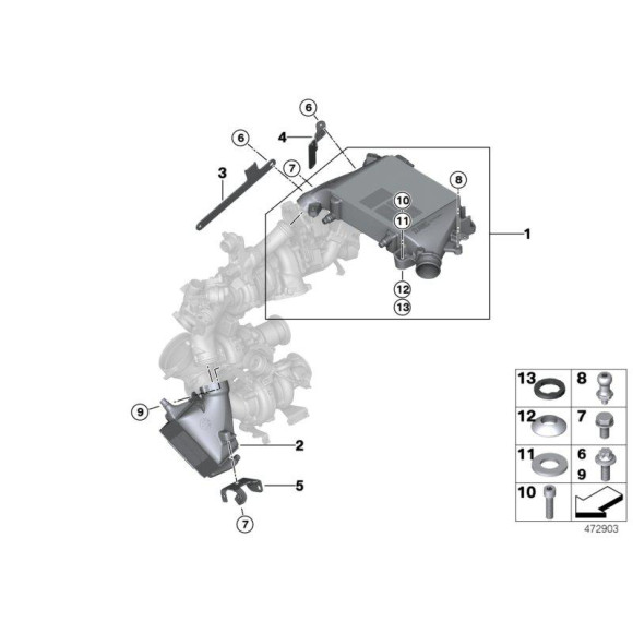 Gniazdo kuliste podkładka BMW E70N E71 F01N F10 F11 F15 F16 G05 G07 G11 F12 G30 G31 - 17518517268