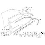 51368119964 Osłona listwa szyby tył zewnętrzna dolna prawa BMW E36 Coupe 316 318 320 323 325 328 M3 - 51368119964 - Części oryginalne BMW Łódź | Sklep internetowy BMW