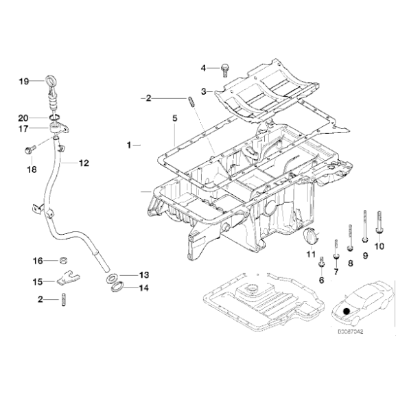 Uszczelka miski olejowej dużej BMW E53 X5 4,4i 4,6is - 11137500260