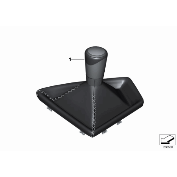 Gałka dźwigni biegów z mieszkiem Alcantara BMW F20 F21 F22 F23 - 25112222529