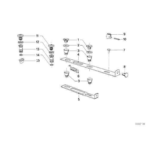 Klamra BMW E10 E12 E21 E23 E24 E28 E3 E30 E32 E46 E9 NK - 51411870718