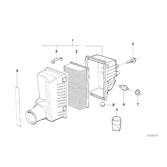 Filtr powietrza BMW E34 520 525 M50 M5 S38 - 13721726916