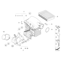Filtr powietrza E65 N62 N62N - Oryginał BMW - 13717514832