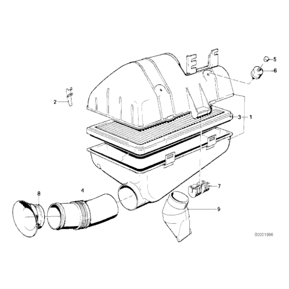 Filtr powietrza E30 E36 E34 - Oryginał BMW - 13721715881